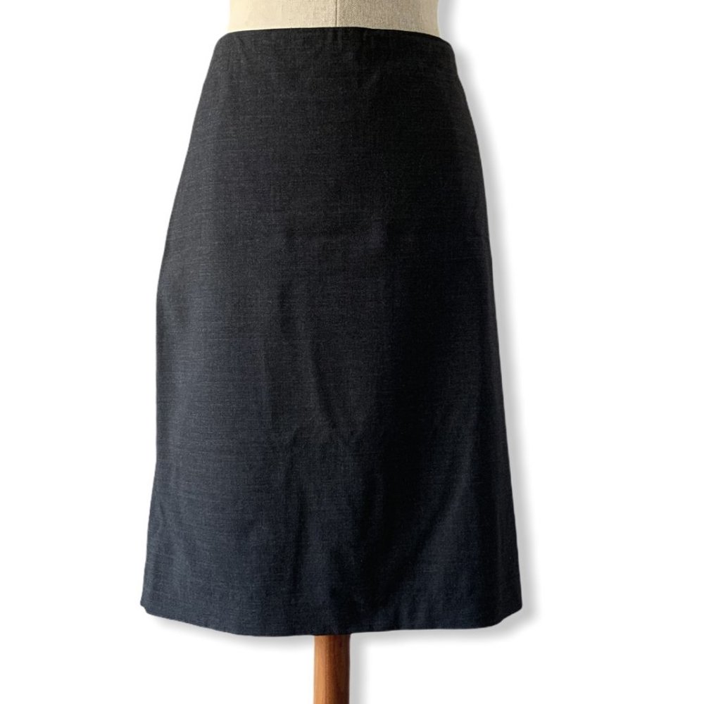 Ann Taylor Gray Suiting Wool Skirt